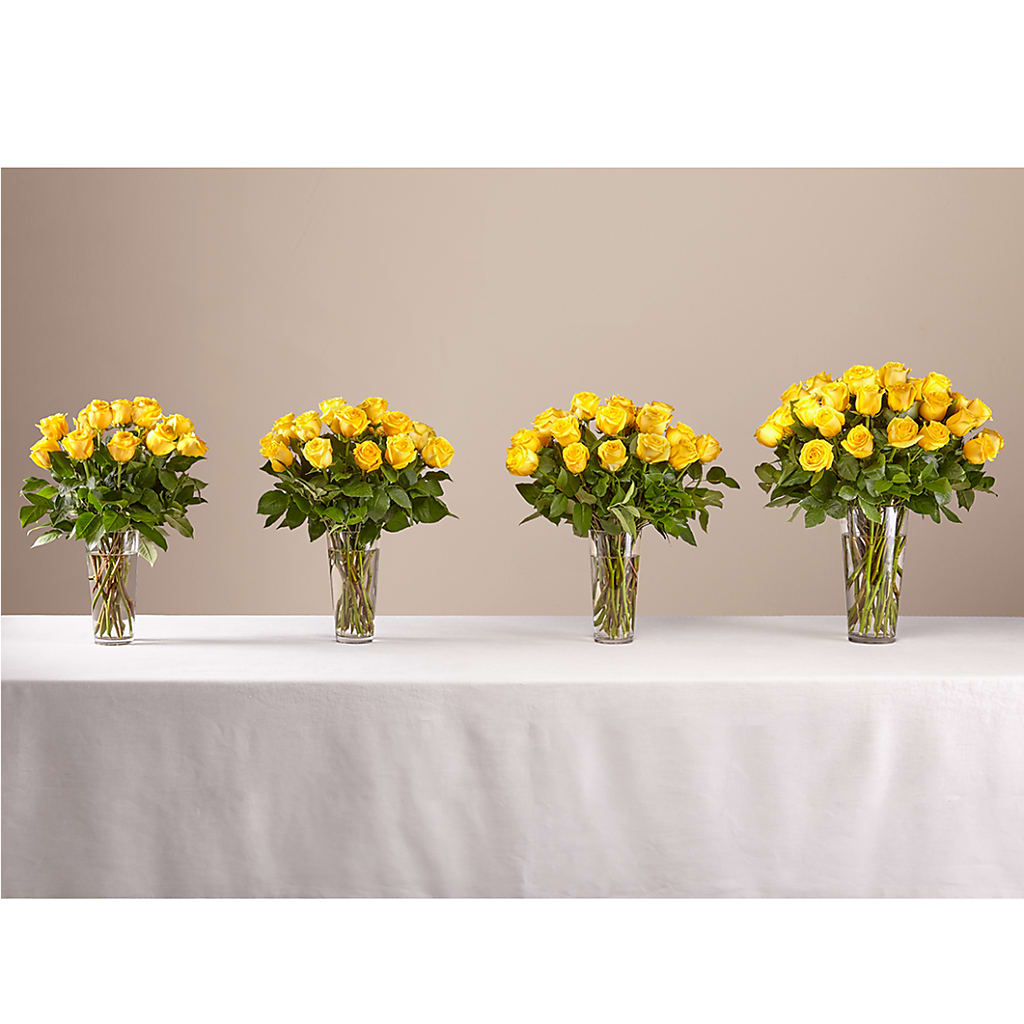 Long Stem Yellow Rose Bouquet – The Woodlands Flowers, Conroe TX