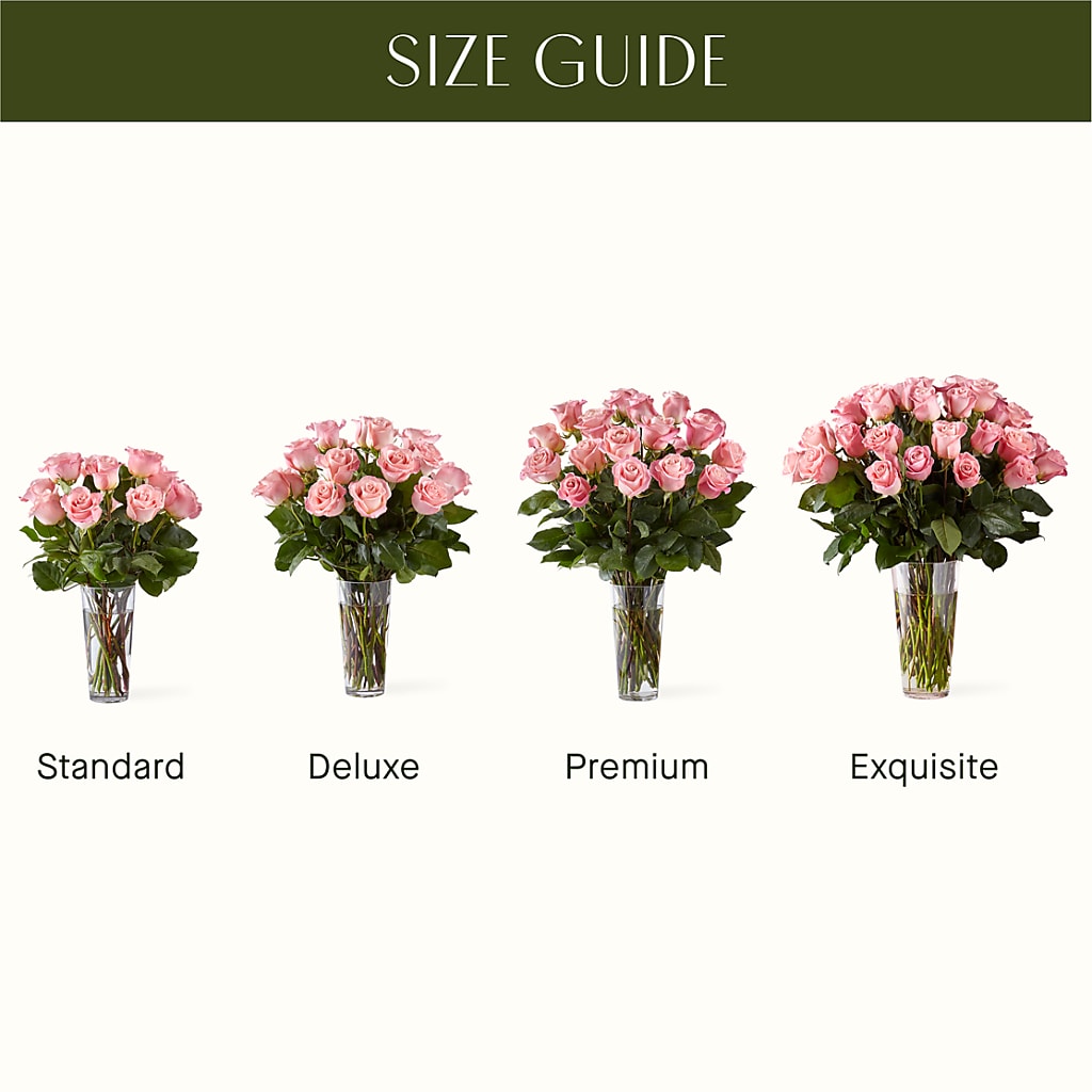 Long Stem Pink Rose Bouquet – The Woodlands Flowers, Conroe TX