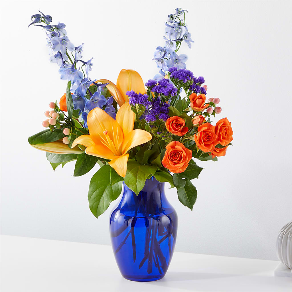 Radiant Citrus Bouquet – The Woodlands Flowers, Conroe TX