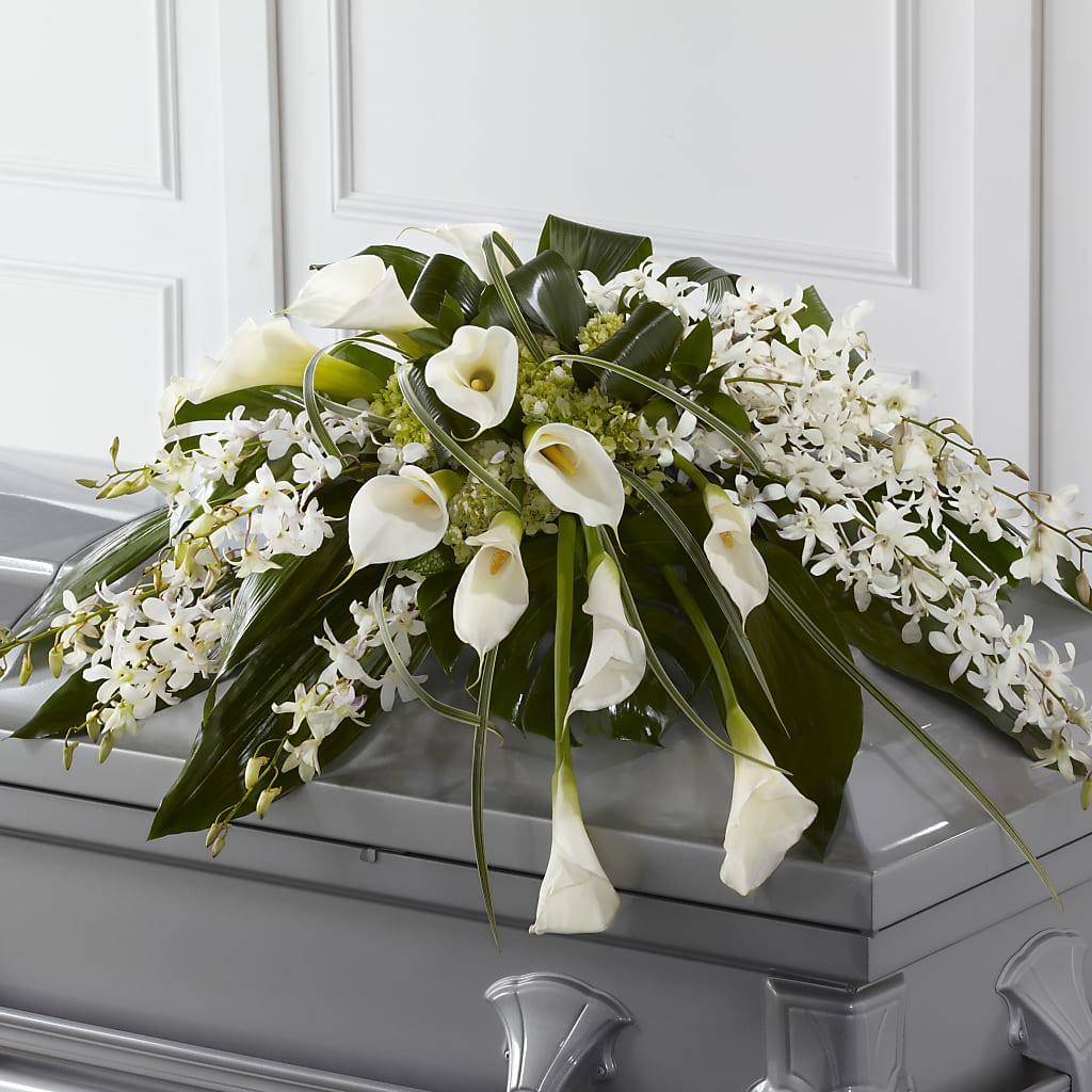 Angel Wings Casket Spray – The Woodlands Flowers, Conroe TX