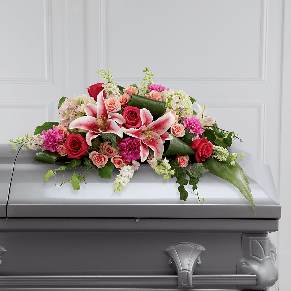 Splendid Grace Casket Spray – The Woodlands Flowers, Conroe TX