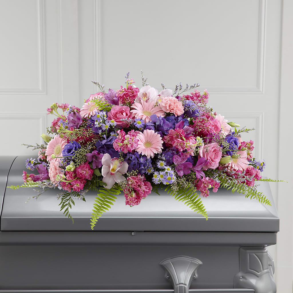 Glorious Garden Casket Spray – The Woodlands Flowers, Conroe TX