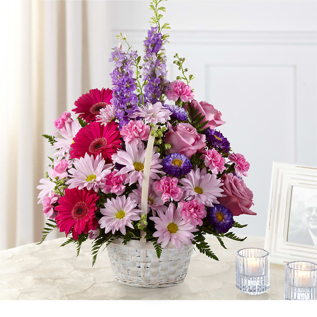 Pastel Peace Basket – The Woodlands Flowers, Conroe TX