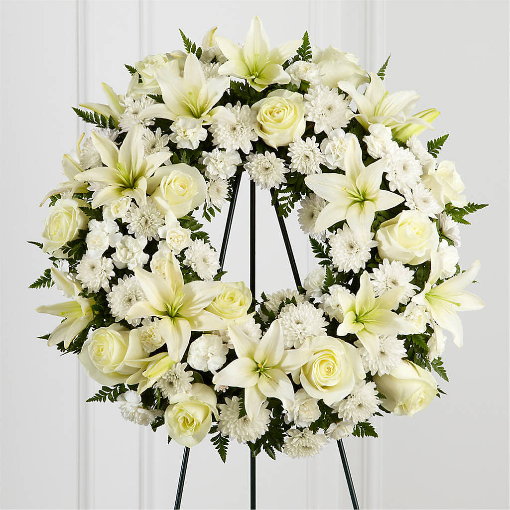 Treasured Tribute Wreath – The Woodlands Flowers, Conroe TX