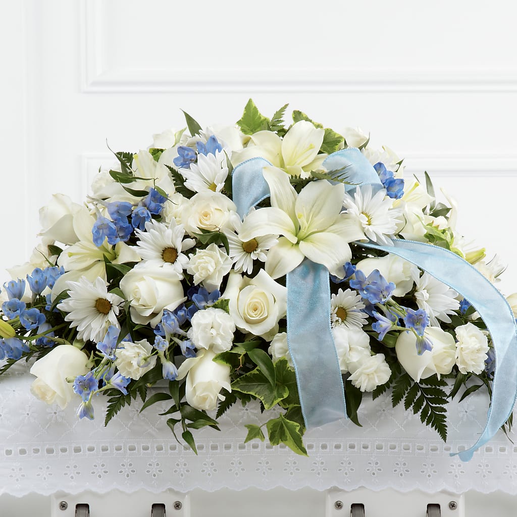 Tender Treasure Casket Spray – The Woodlands Flowers, Conroe TX