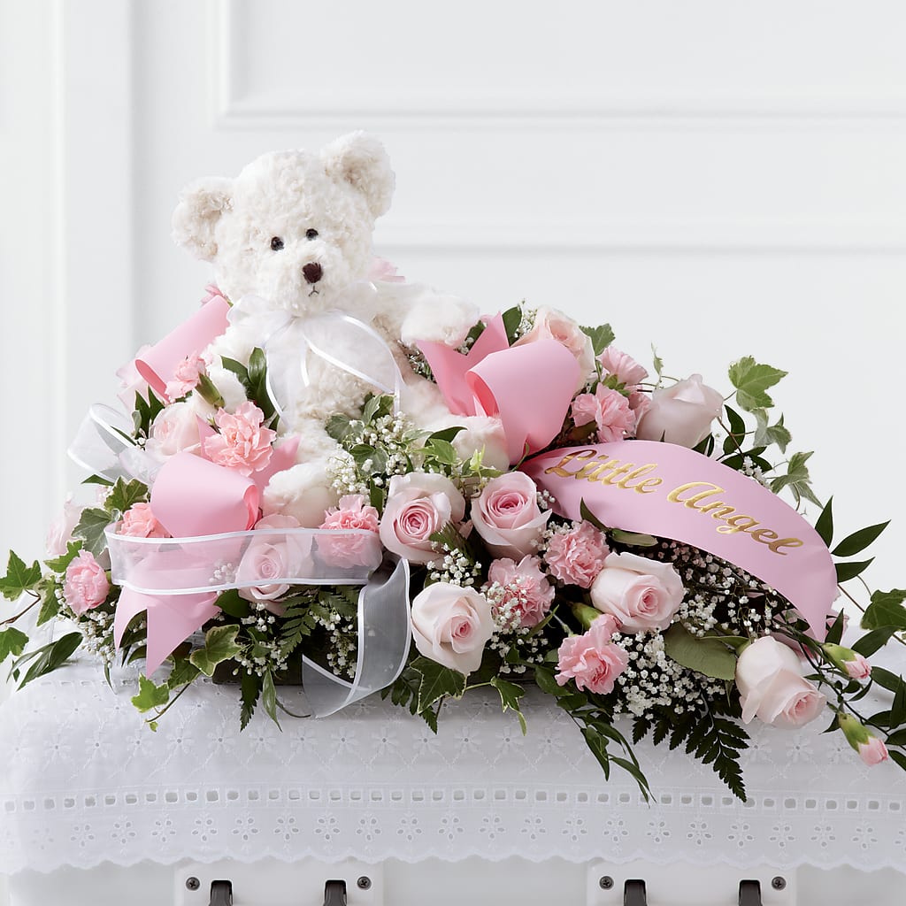 Touch of Sympathy Casket Spray – The Woodlands Flowers, Conroe TX