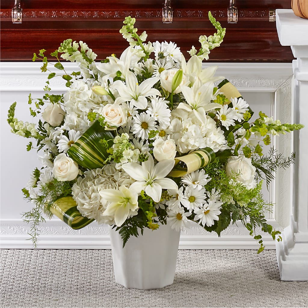Thoughts of Tranquility Floor Basket – The Woodlands Flowers, Conroe TX