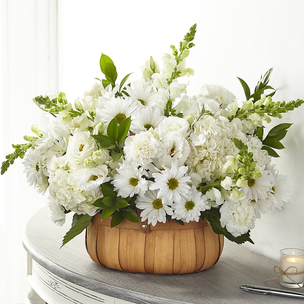 Pure Ivory Basket – The Woodlands Flowers, Conroe TX