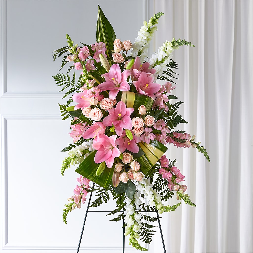 Elegant Embrace Standing Spray – The Woodlands Flowers, Conroe TX
