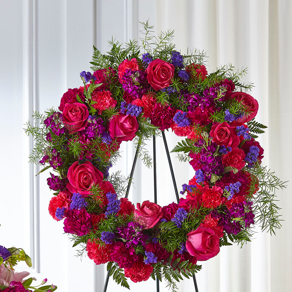 Calming Colors Wreath – The Woodlands Flowers, Conroe TX