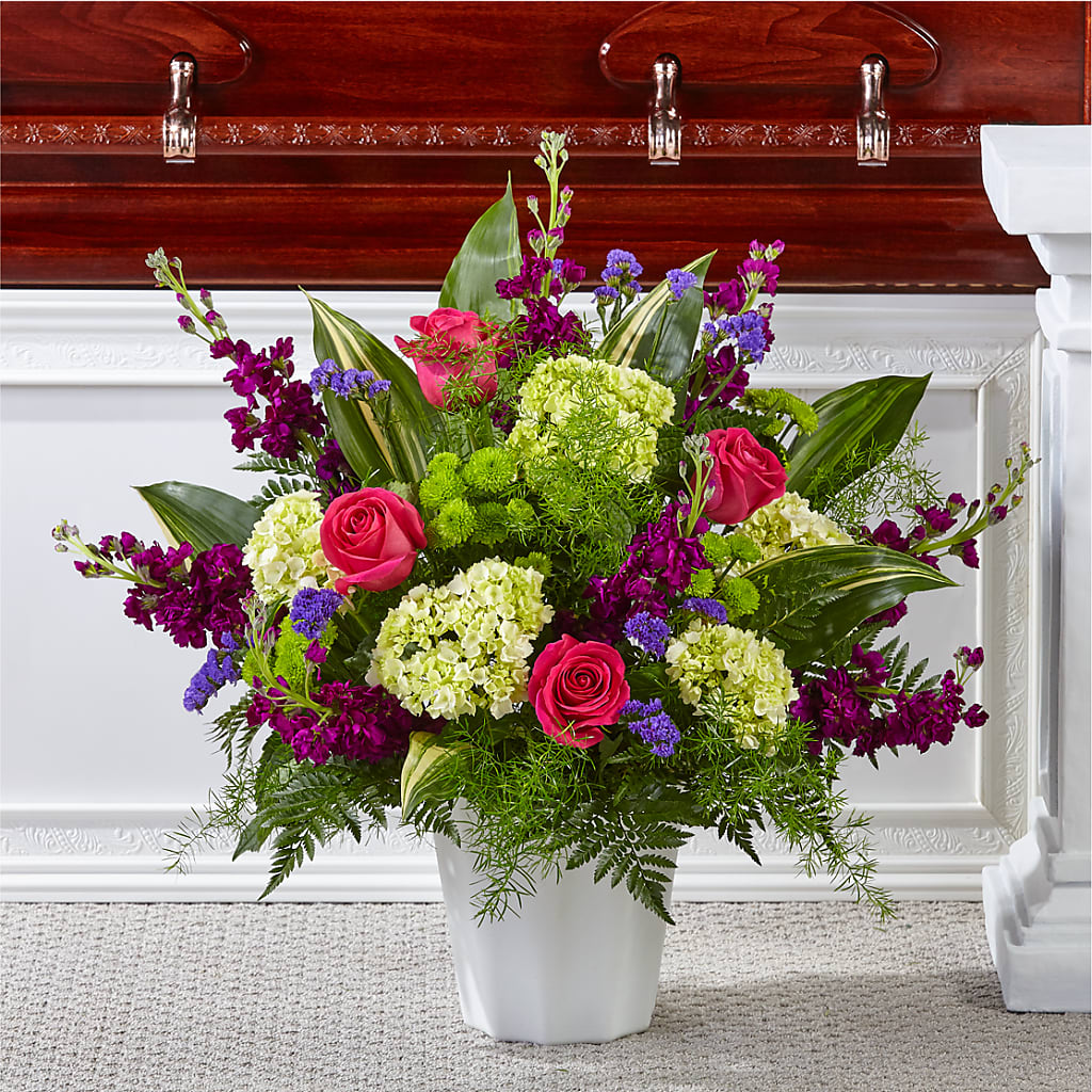Beautiful Horizons Floor Basket – The Woodlands Flowers, Conroe TX