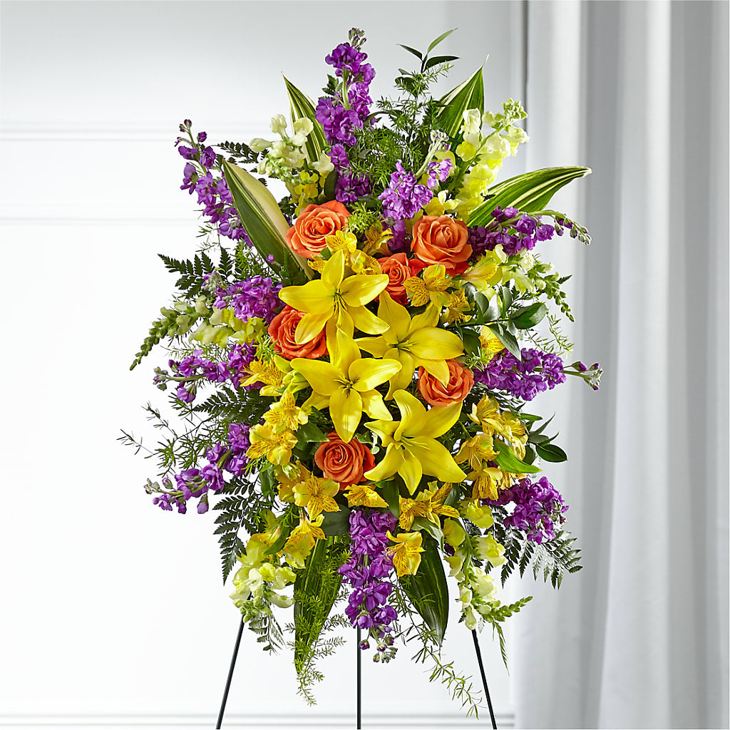Thoughtful Prayers Standing Spray – The Woodlands Flowers, Conroe TX