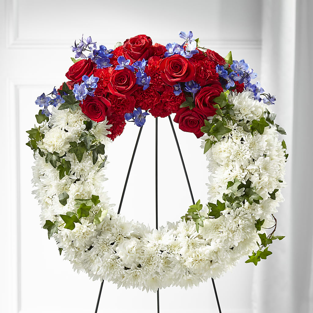 Patriotic Passion Wreath – The Woodlands Flowers, Conroe TX
