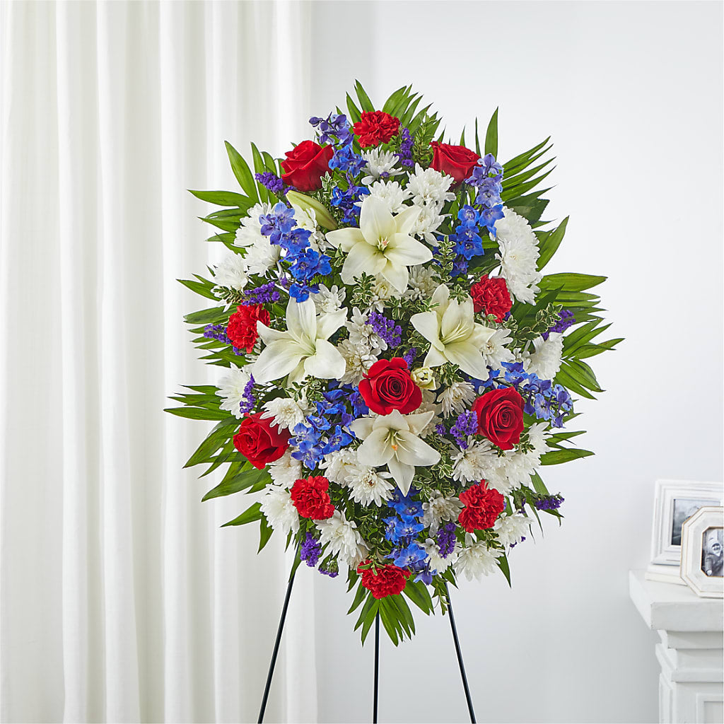 Cherished Service Standing Spray – The Woodlands Flowers, Conroe TX