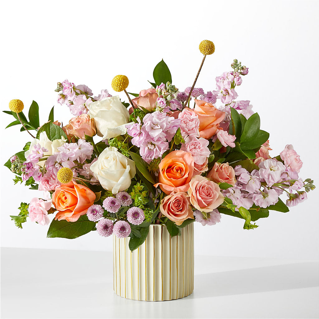 French Market Bouquet with Ivory Vase – The Woodlands Flowers, Conroe TX