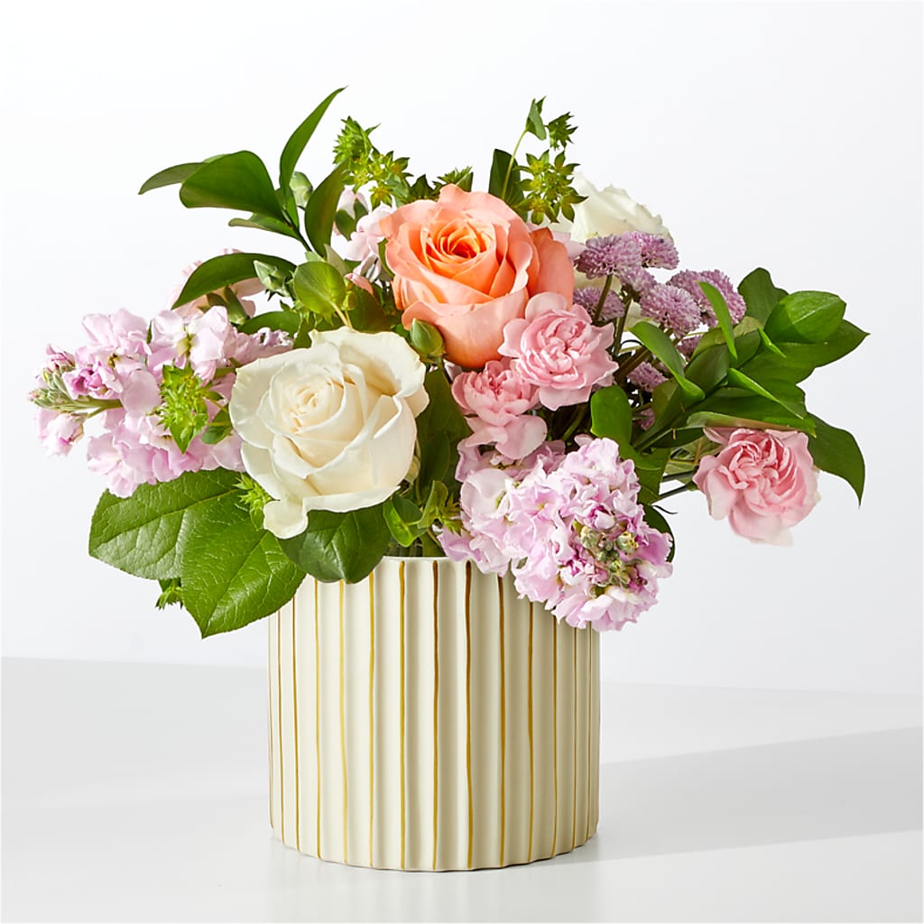 French Market Bouquet with Ivory Vase – The Woodlands Flowers, Conroe TX