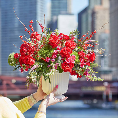 Big Red Bow Bouquet –  The Woodlands Flowers, Conroe TX