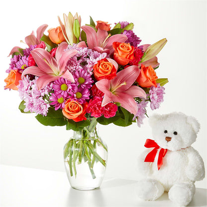 One and Only Bouquet and Bear Bundle –  The Woodlands Flowers, Conroe TX