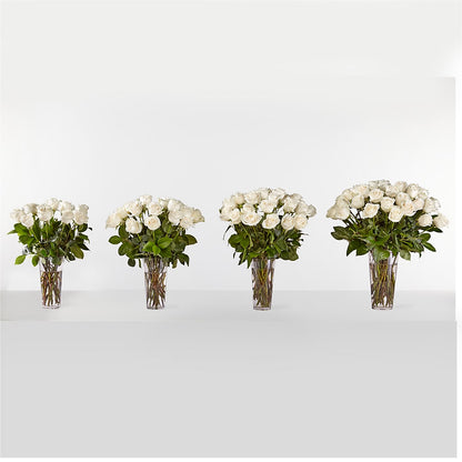 Long Stem White Rose Bouquet –  The Woodlands Flowers, Conroe TX