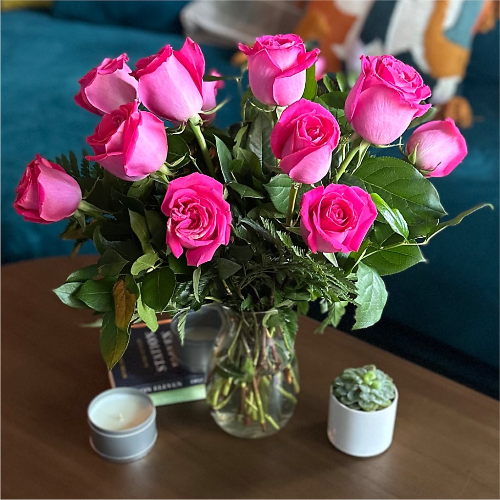 Long Stem Pink Rose Bouquet –  The Woodlands Flowers, Conroe TX