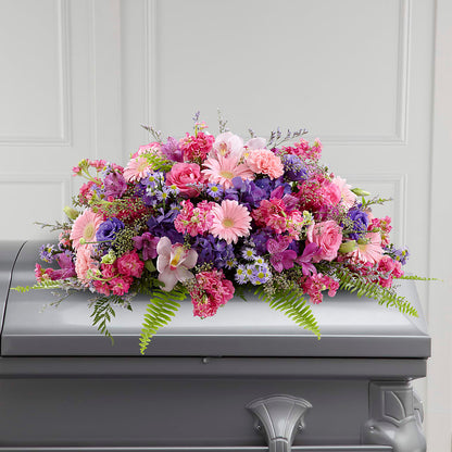 Glorious Garden Casket Spray –  The Woodlands Flowers, Conroe TX