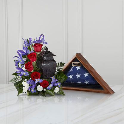 Patriotic Tribute Arrangement –  The Woodlands Flowers, Conroe TX