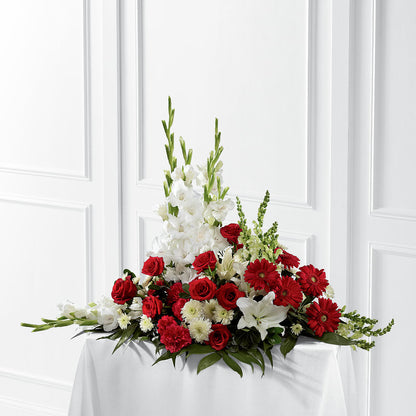 Crimson & White Arrangement –  The Woodlands Flowers, Conroe TX