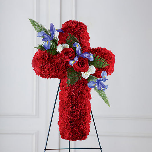 Faithful Hero Floral Cross –  The Woodlands Flowers, Conroe TX