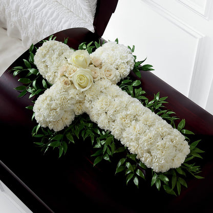 Peaceful Memories Casket Spray (Standard) –  The Woodlands Flowers, Conroe TX