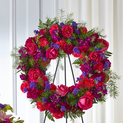 Calming Colors Wreath –  The Woodlands Flowers, Conroe TX