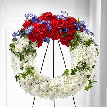 Patriotic Passion Wreath –  The Woodlands Flowers, Conroe TX