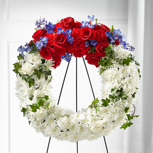 Patriotic Passion Wreath –  The Woodlands Flowers, Conroe TX