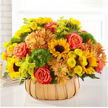 Harvest Sunflower Basket –  The Woodlands Flowers, Conroe TX
