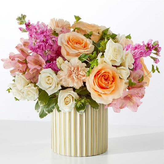 Paradise Bouquet with Ivory Vase –  The Woodlands Flowers, Conroe TX