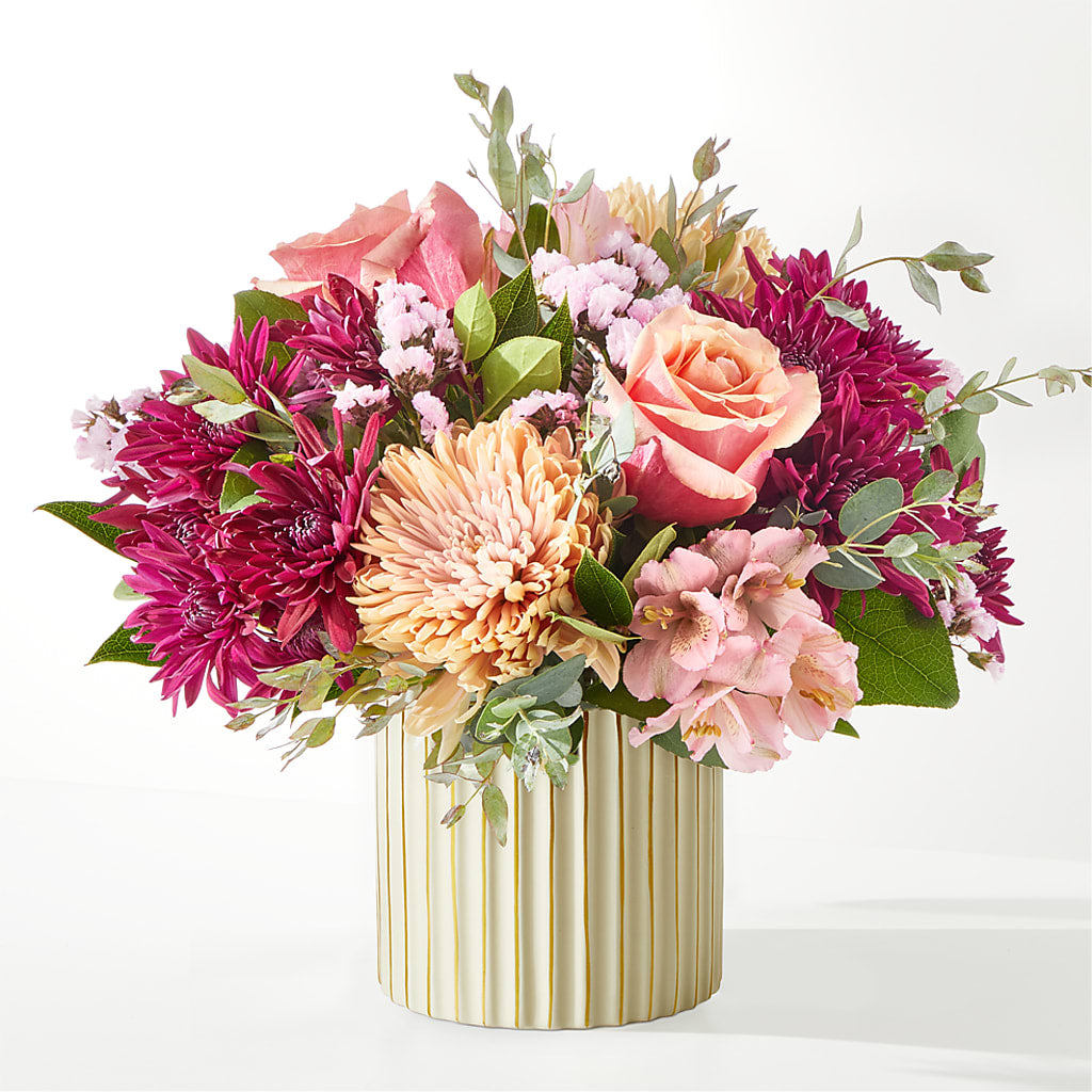 Berry Cobbler Bouquet with Ivory Vase –  The Woodlands Flowers, Conroe TX