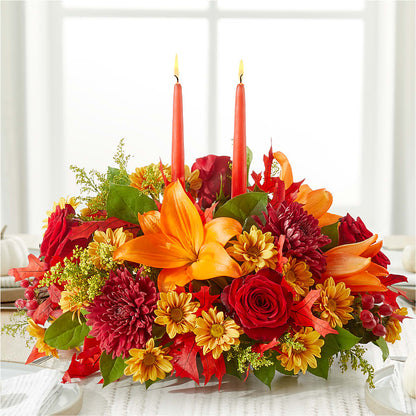 Autumn's Embrace Centerpiece –  The Woodlands Flowers, Conroe TX