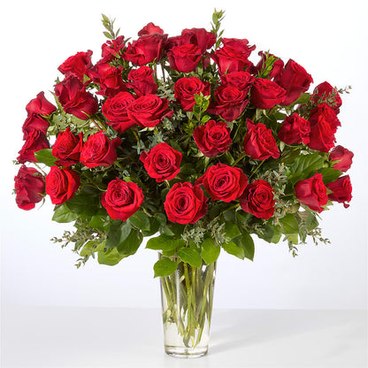 Forever Yours Fifty Stem Red Rose Bouquet –  The Woodlands Flowers, Conroe TX