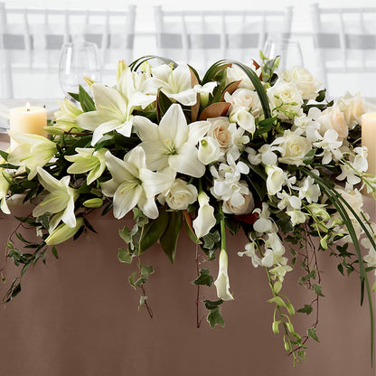 White Linen Arrangement –  The Woodlands Flowers, Conroe TX