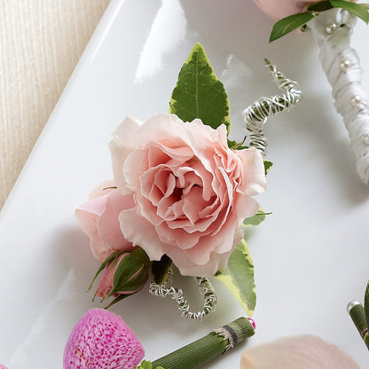 Pink Spray Rose Boutonniere –  The Woodlands Flowers, Conroe TX
