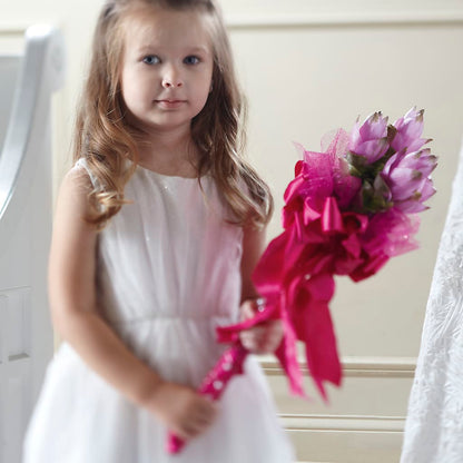 Sparkle Pink Flower Girl Bouquet –  The Woodlands Flowers, Conroe TX