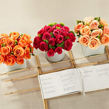 Dawn Rose Centerpiece –  The Woodlands Flowers, Conroe TX