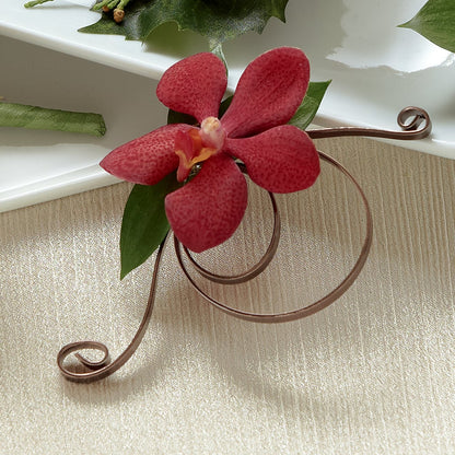 Red Mokara Boutonniere –  The Woodlands Flowers, Conroe TX